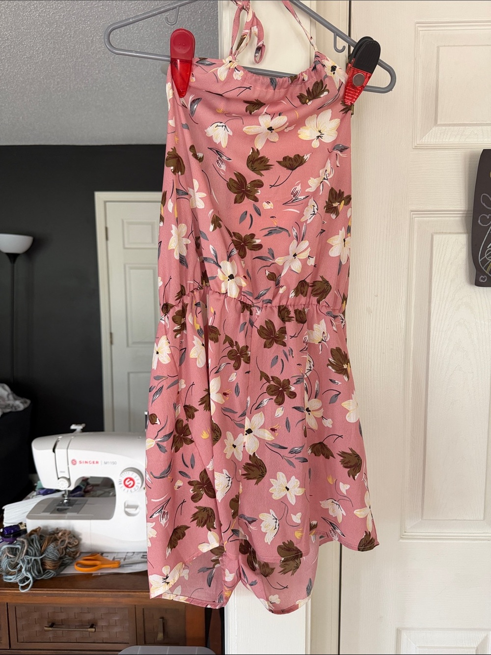 SHEIN Pink Floral Mini Skirt
